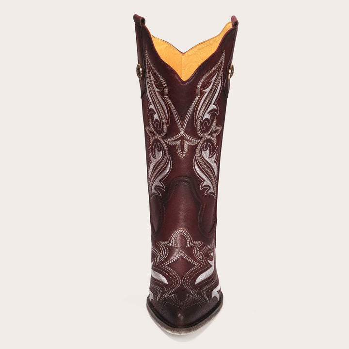 rose gentle maroon cowboy boots