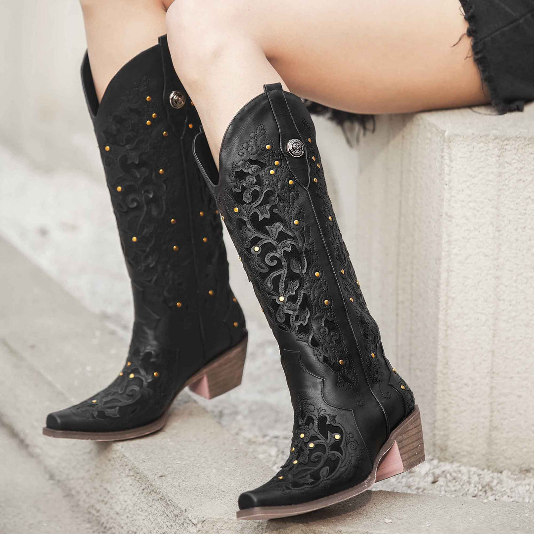 Memory foam insole western cowgirl boots