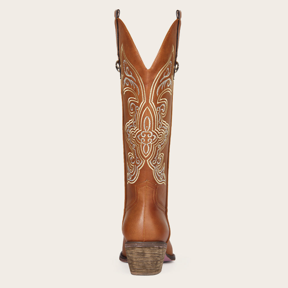 Genuine leather-lined interior Cowgirl Boots