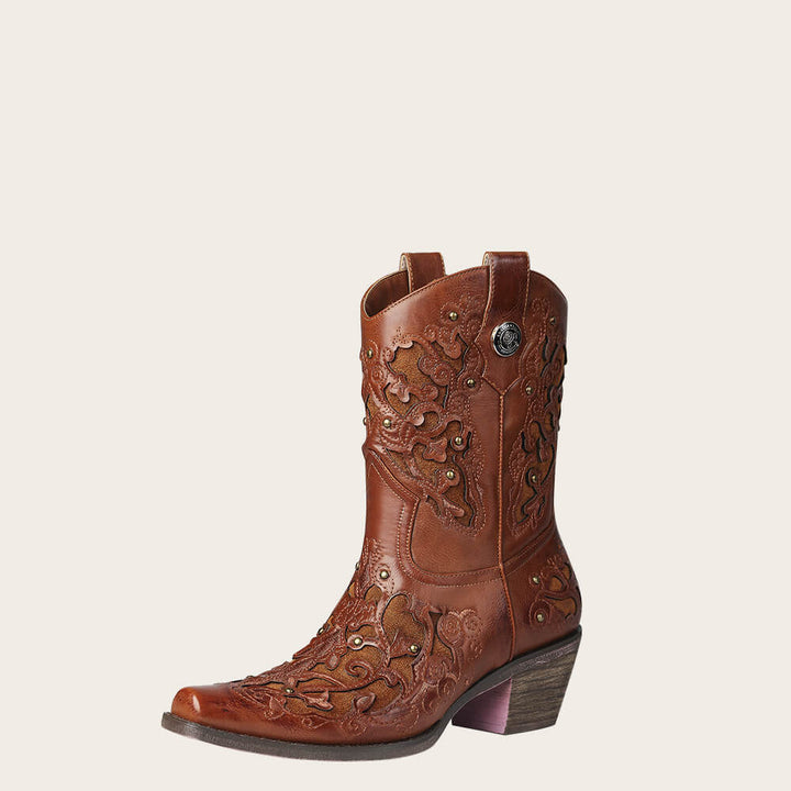 Brown classic cowgirl boots 