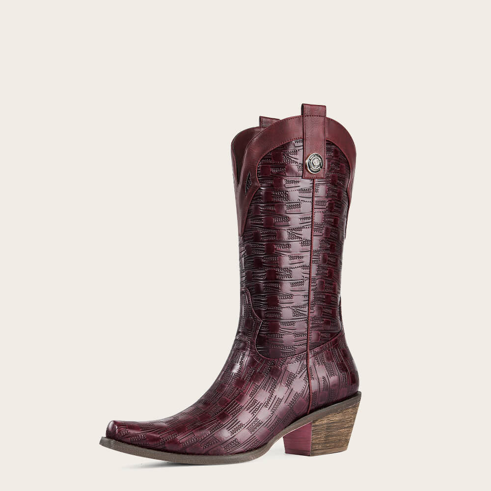 Claret Memory foam insole cowgirl boots