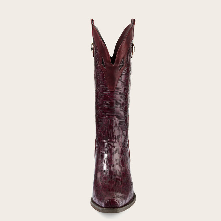 Rubber outsole cowgirl boots